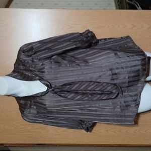 Nice Girls Top size Small. Beautiful Brown Sheer.